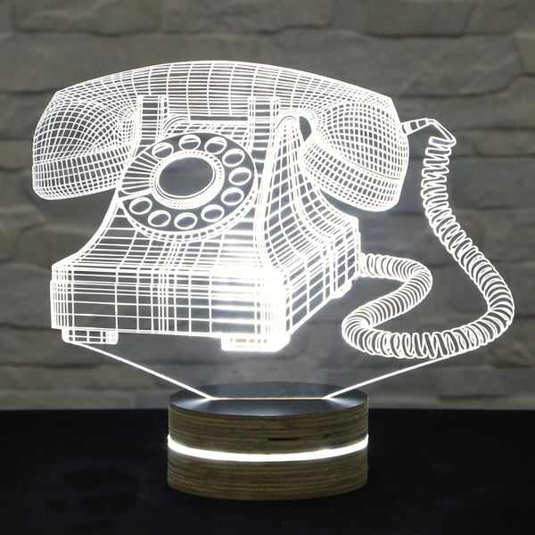 3D galda lampa Vecais tālrunis