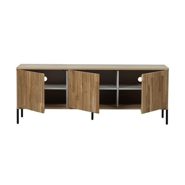 Dabīga toņa TV galdiņš ar ozolkoka imitāciju 150x56x44 cm Gravure – WOOOD-image-2