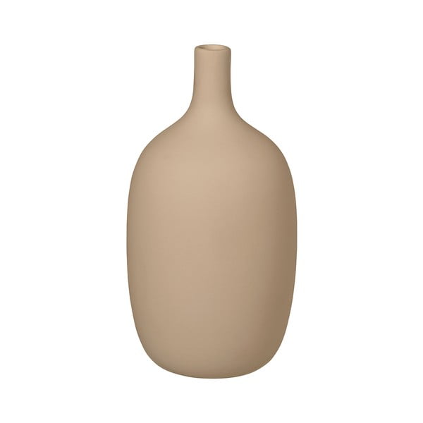 Bēšs keramikas vāze Blomus Nomad, augstums 21 cm