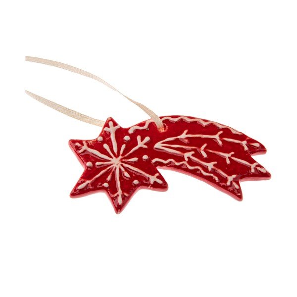 Keramikas Ziemassvētku eglītes rotājums 9 cm Gingerbread Comet – Dakls