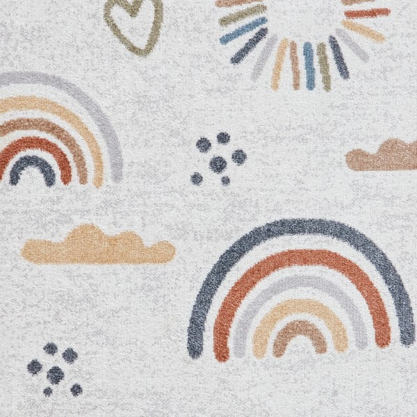 Krēmkrāsas bērnu paklājs 80x150 cm Vida Kids Rainbow – Think Rugs-image-2