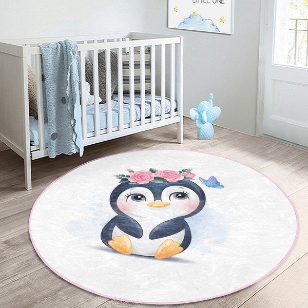 Balts bērnu paklājs ø 100 cm Comfort – Mila Home-image-1
