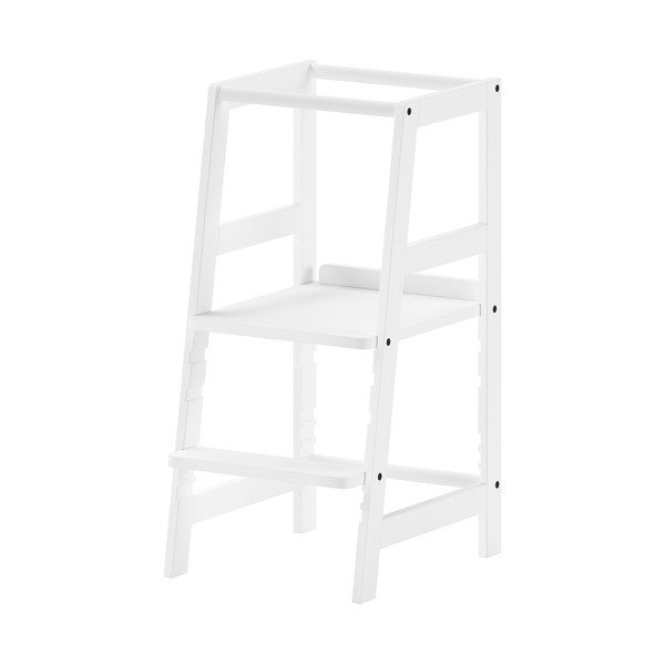 Balts dižskābarža masīvkoka bērnu kāpslītis Forrest – Vipack