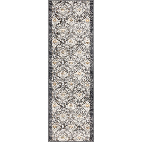 Tumši pelēks/ziloņkaula krāsas celiņa paklājs 80x250 cm Soft Viskan – FD