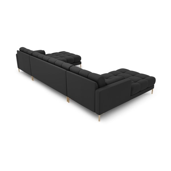 Tumši pelēks stūra dīvāns (U veida) Bali – Cosmopolitan Design-image-4