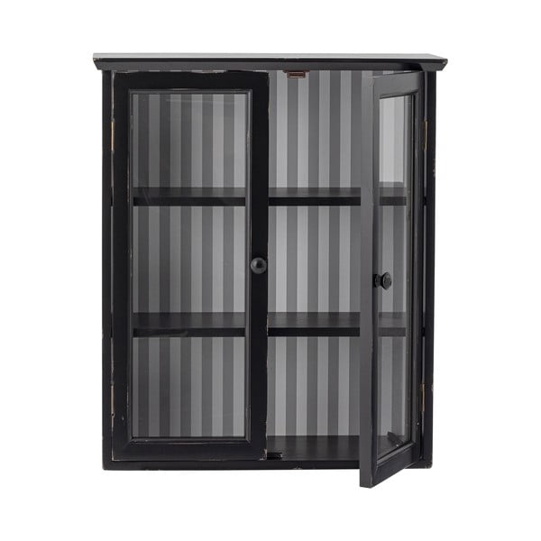 Melna egles masīvkoka piekarināma vitrīna 51,5x66,5x22,5 cm Hazem – Bloomingville-image-2