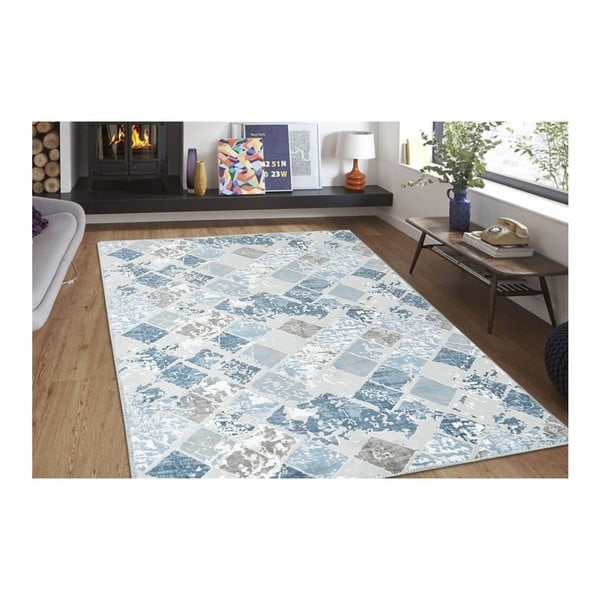 Paklājs ar tumši zilām detaļām Armada Sedir, 233 x 150 cm