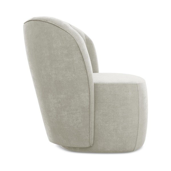 Krēmkrāsas atpūtas krēsls no šenila auduma Keloa – Makamii-image-2