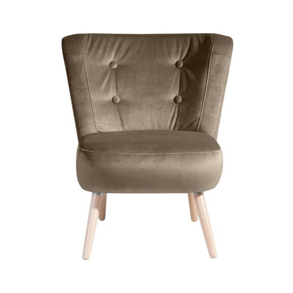 Bēšs un pelēks Max Winzer Neele Velvet krēsls-image-1