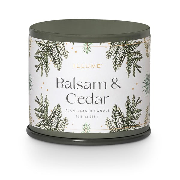 Aromātiskā sojas vaska svece degšanas laiks 50 h Balsam & Cedar – ILLUME x Bloomingville