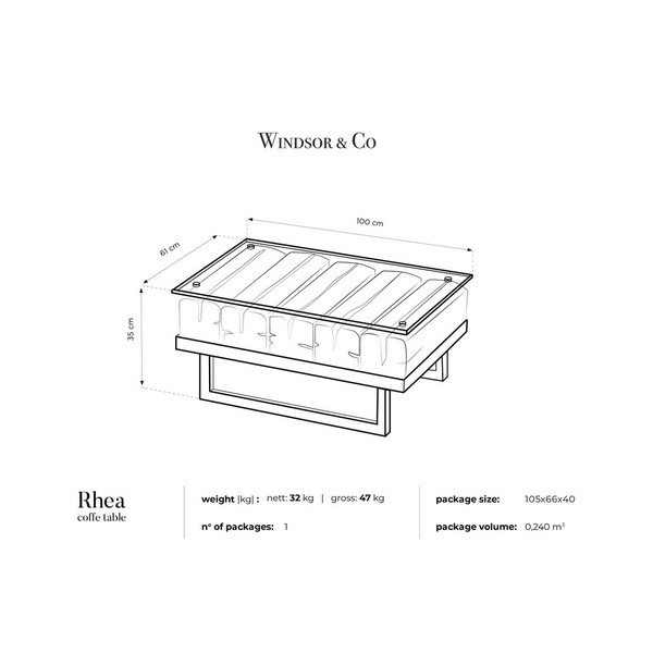 Windsor & Co Sofas Rhea kafijas galdiņš ar egles virsmu-image-2