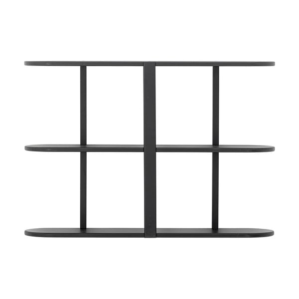 Melns daudzlīmeņu sienas plaukts 80 cm Vicente – Bloomingville