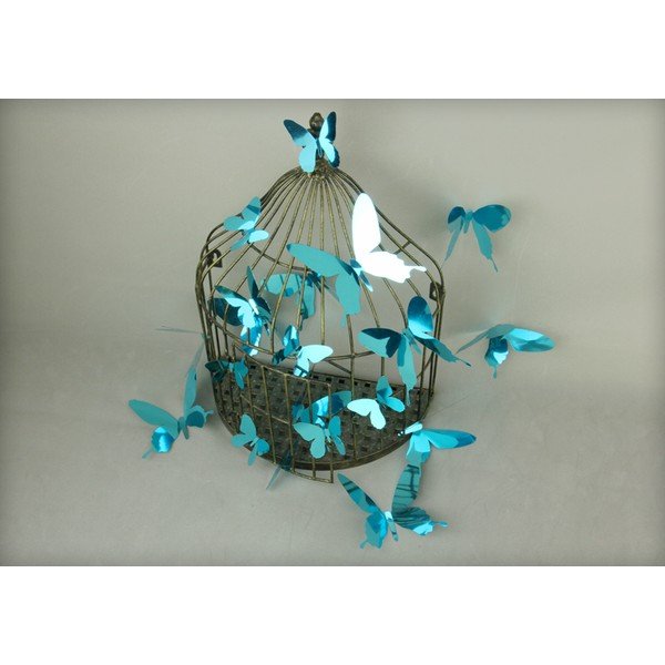 Komplekts ar 12 zilām līmlīmlīmēm 3D uzlīmes Ambiance Butterflies-image-1