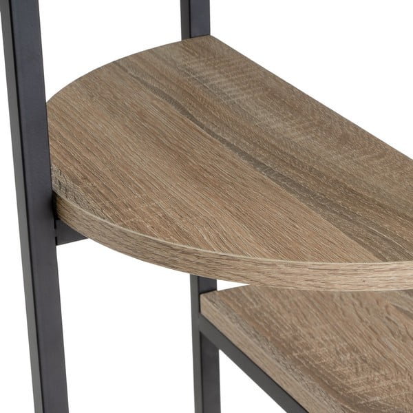 Melns/dabīga toņa plaukts ar ozolkoka imitāciju 40x110 cm – Casa Selección-image-3