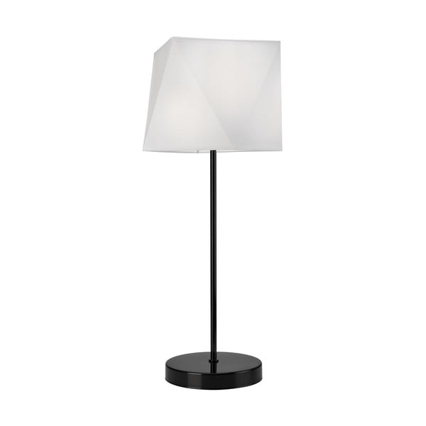 Balta galda lampa ar auduma abažūru (augstums 52,5 cm) Carla – LAMKUR