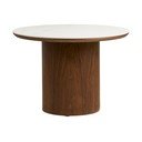 Tumša dabīga toņa apaļš žurnālgaldiņš ar keramikas virsmu ø 60 cm Noli – House Nordic