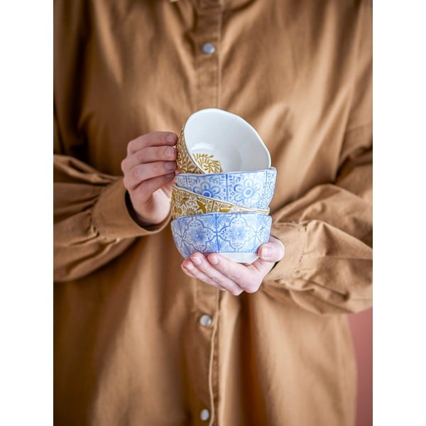 Zilas/oranžas akmensmasas bļodiņas (4 gab.) 200 ml Milton – Bloomingville-image-1