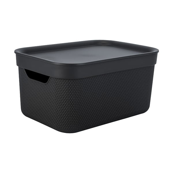 Plastmasas uzglabāšanas kaste ar vāku Deco – Rotho-image-2