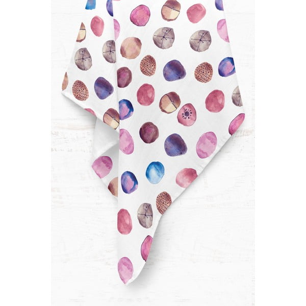 Balta muslīna bērnu sega 75x100 cm Shells – Mijolnir-image-2