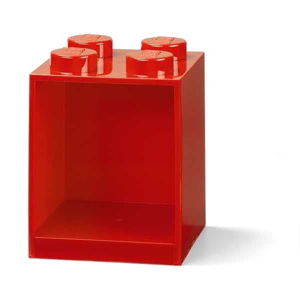 Bērnu sarkanais sienas plaukts Brick 4 - LEGO®-image-1