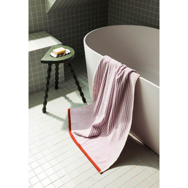 Gaiši violets/krēmkrāsas frotē kokvilnas dvielis 50x80 cm Gobo – noo.ma-image-4