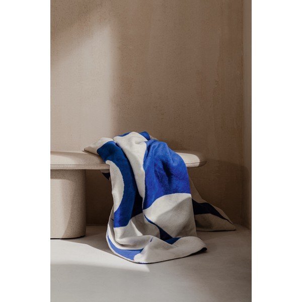 Zils/krēmkrāsas pleds 150x200 cm Tul – noo.ma-image-4