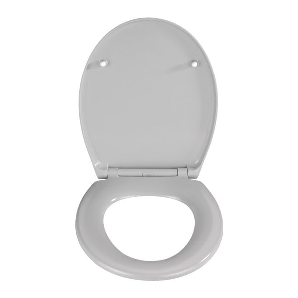 Pelēks tualetes poda sēdeklis ar vieglu aizvēršanu Wenko Samos, 44,5 x 37,5 cm-image-1