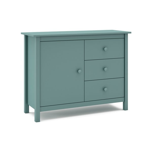 Zaļganzila zema bērnu kumode no priedes 90x80 cm Max – Marckeric-image-3