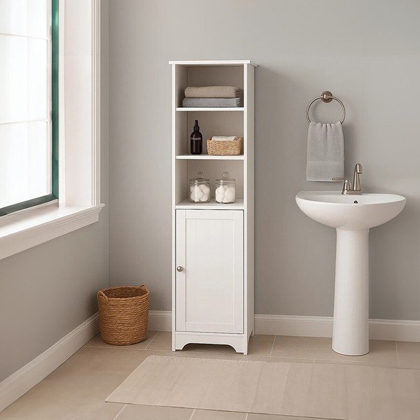 Balts skapītis 40x160x38 cm Portern – Premier Housewares-image-1