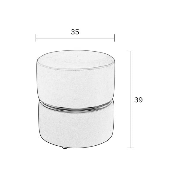 Zaļš/tirkīzzils samta pufs Bubbly – White Label-image-3