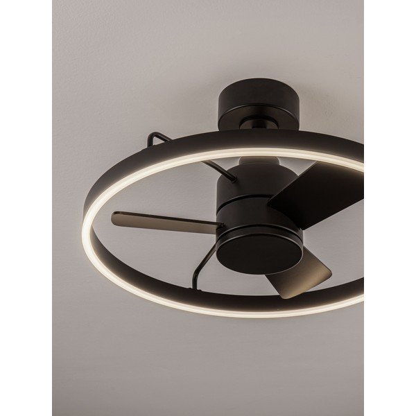 Matēti melna metāla LED griestu lampa ar regulējamu spilgtumu Lunair – Nova Luce-image-3