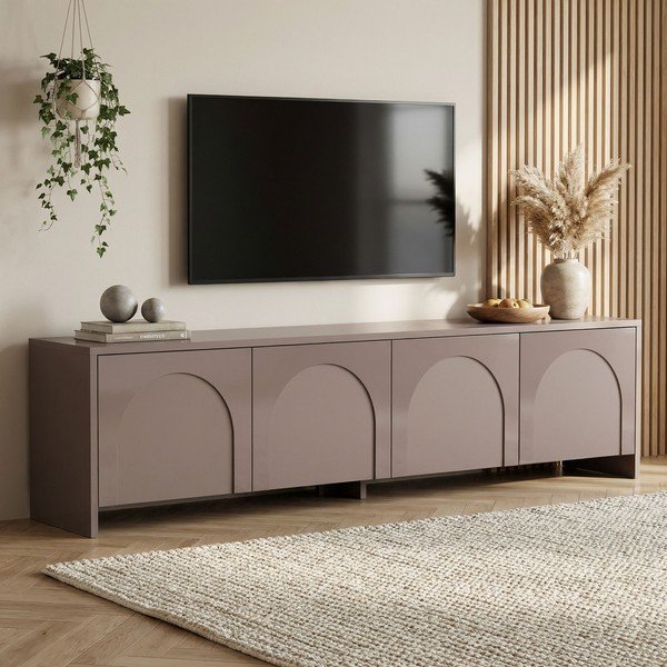 Pelēkbrūns TV galdiņš 180x45x32 cm Aurelia – Kalune Design-image-1