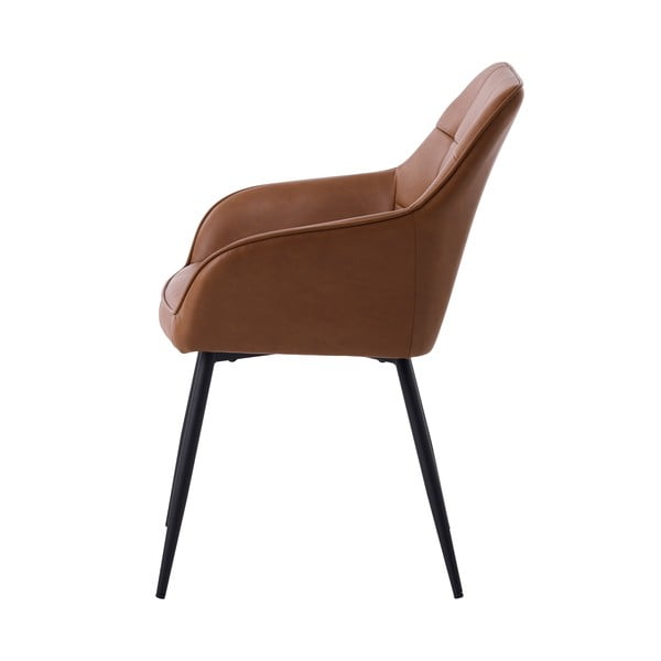 Brūni polsterēti ēdamistabas krēsli ar roku balstiem (2 gab.) Nolan Square – Unique Furniture-image-4