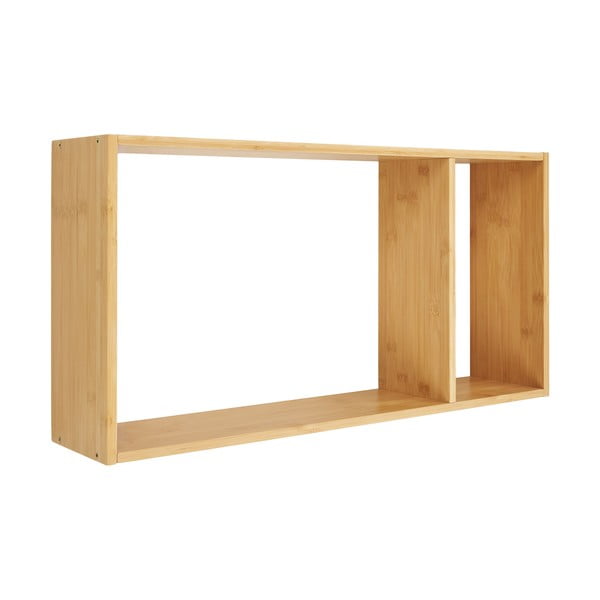 Dabīga toņa daudzlīmeņu bambusa sienas plaukts 70 cm Ember – House Nordic-image-1