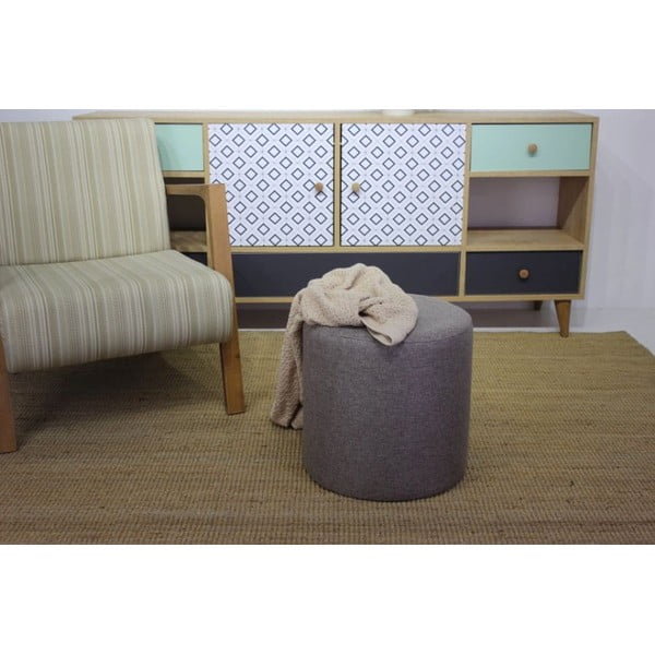 Pelēks pufs Silindir – Balcab Home-image-2