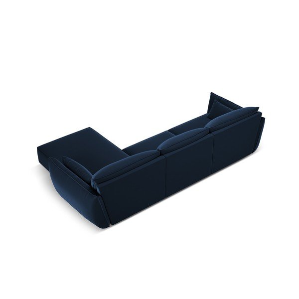 Tumši zils samta stūra dīvāns (ar labo stūri/ar zvilni) Vanda – Mazzini Sofas-image-3