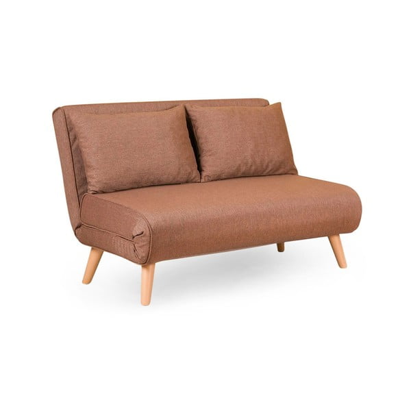 Brūns izvelkamais dīvāns 120 cm Folde – Artie