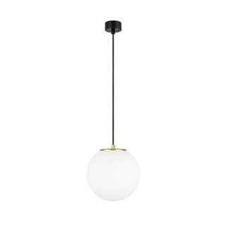 Balta piekaramā lampa ar zelta krāsas ligzdu Sotto Luce TSUKI M, ⌀ 25 cm
