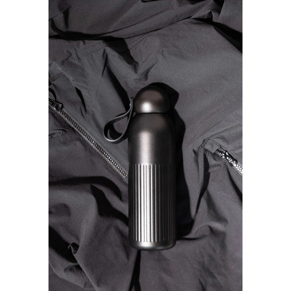 Melna nerūsējošā tērauda termopudele ar salmiņu 500 ml Tekla – Sagaform-image-1