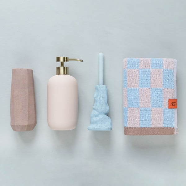 Zils/rozā organiskās kokvilnas dvielis 50x90 cm Retro – Mette Ditmer Denmark-image-4