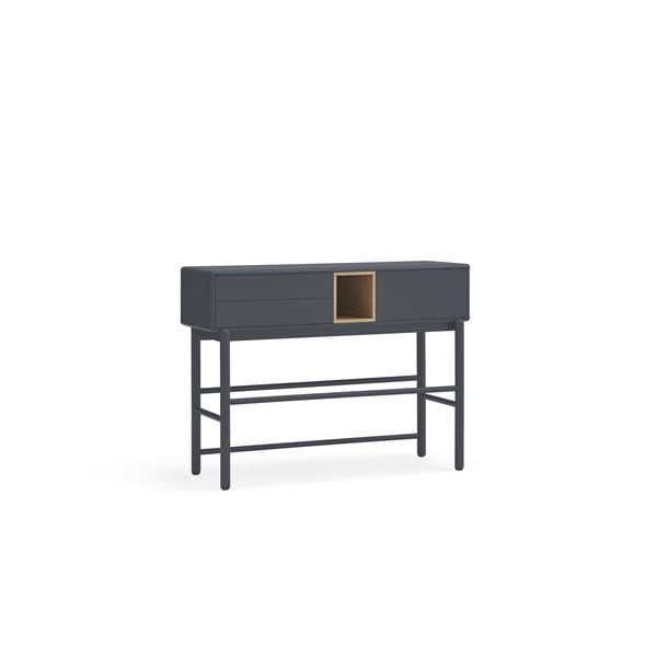 Tumši pelēks konsoles galds 35x120 cm Corvo – Teulat-image-2