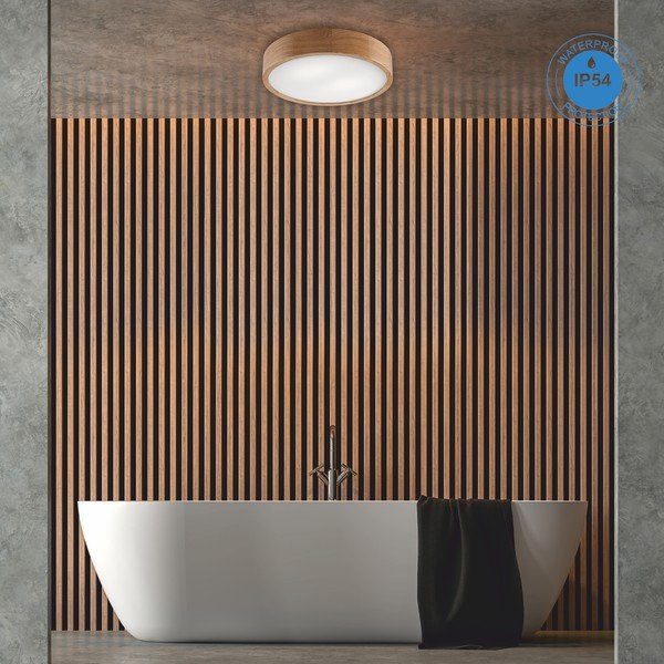 Dabīga toņa griestu lampa ar stikla abažūru Eveline – LAMKUR-image-1