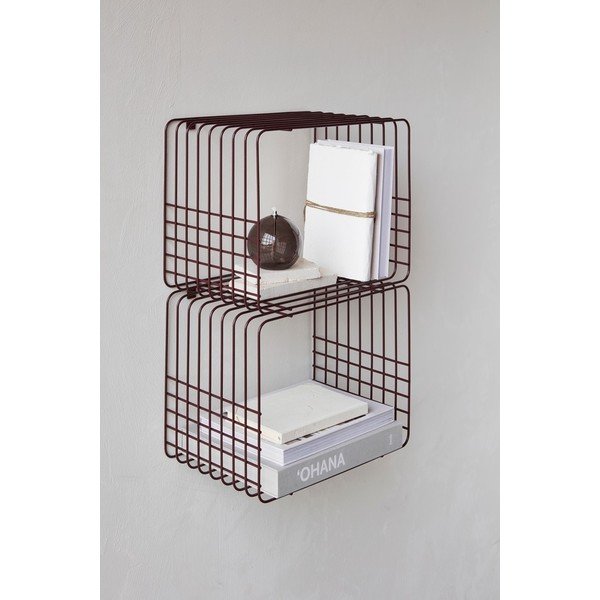 Bordo daudzlīmeņu metāla sienas plaukts 38 cm Wire – Mette Ditmer Denmark-image-2