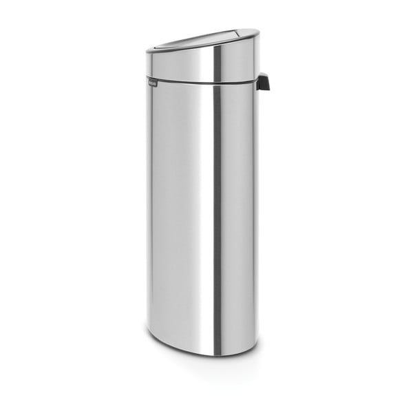 Matētas sudraba krāsas ar pieskārienu atverama tērauda atkritumu tvertne 40 l Touch Bin – Brabantia-image-2
