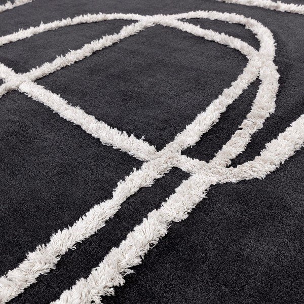 Melns ar rokām darināts vilnas paklājs 160x230 cm Matrix – Asiatic Carpets-image-1