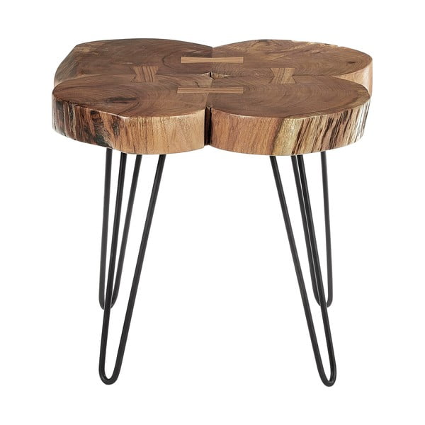 Sānu galdiņš ar akācijas koka galda virsmu 50x50 cm Nandri – Premier Housewares