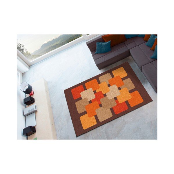Brūns un oranžs paklājs Universal Boras, 57 x 110 cm-image-2