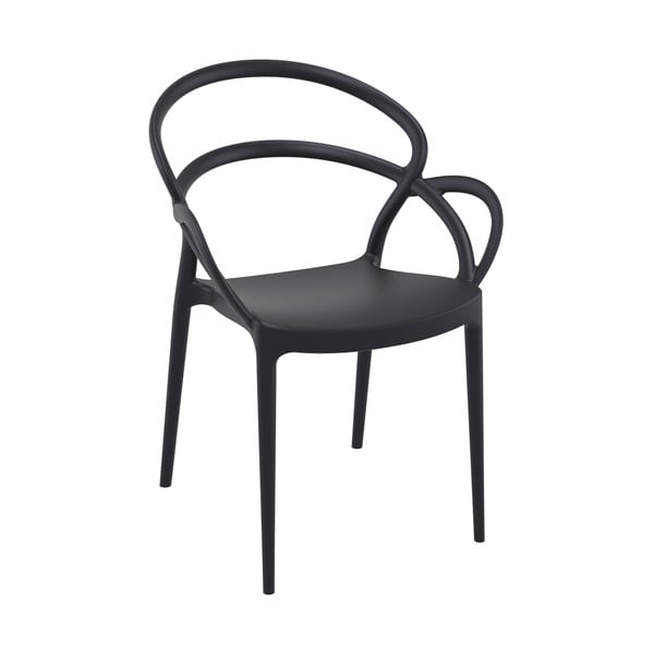 4 melni pelēku dārza krēslu komplekts Resol Mila