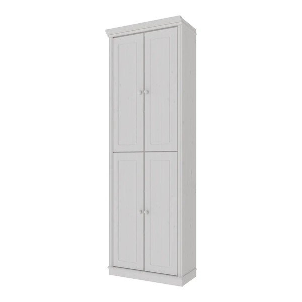 Balts priedes masīvkoka skapītis 74x223x37 cm Anita – Støraa-image-3