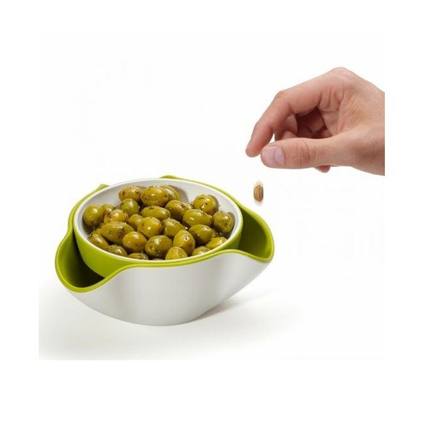 Divvietīgs trauks Double Dish, balts/pelēks-image-2